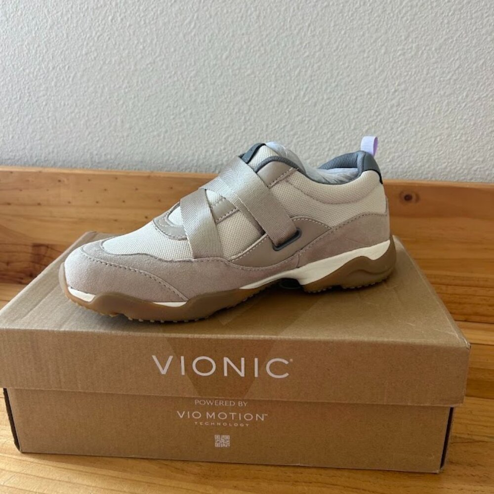 ✨ Vionic Walker Classic Taupe Sneakers ✨ Women’s 9.5 ⭐ NIB - Picture 4 of 6